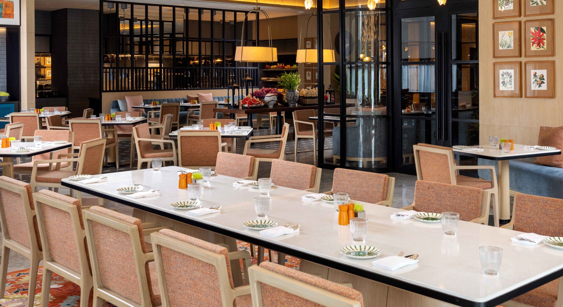 Mercato restaurant at Pullman Chennai Anna Salai with modern electric kitchens, live cooking, and global multi cuisine buffet dining experience in Chennai